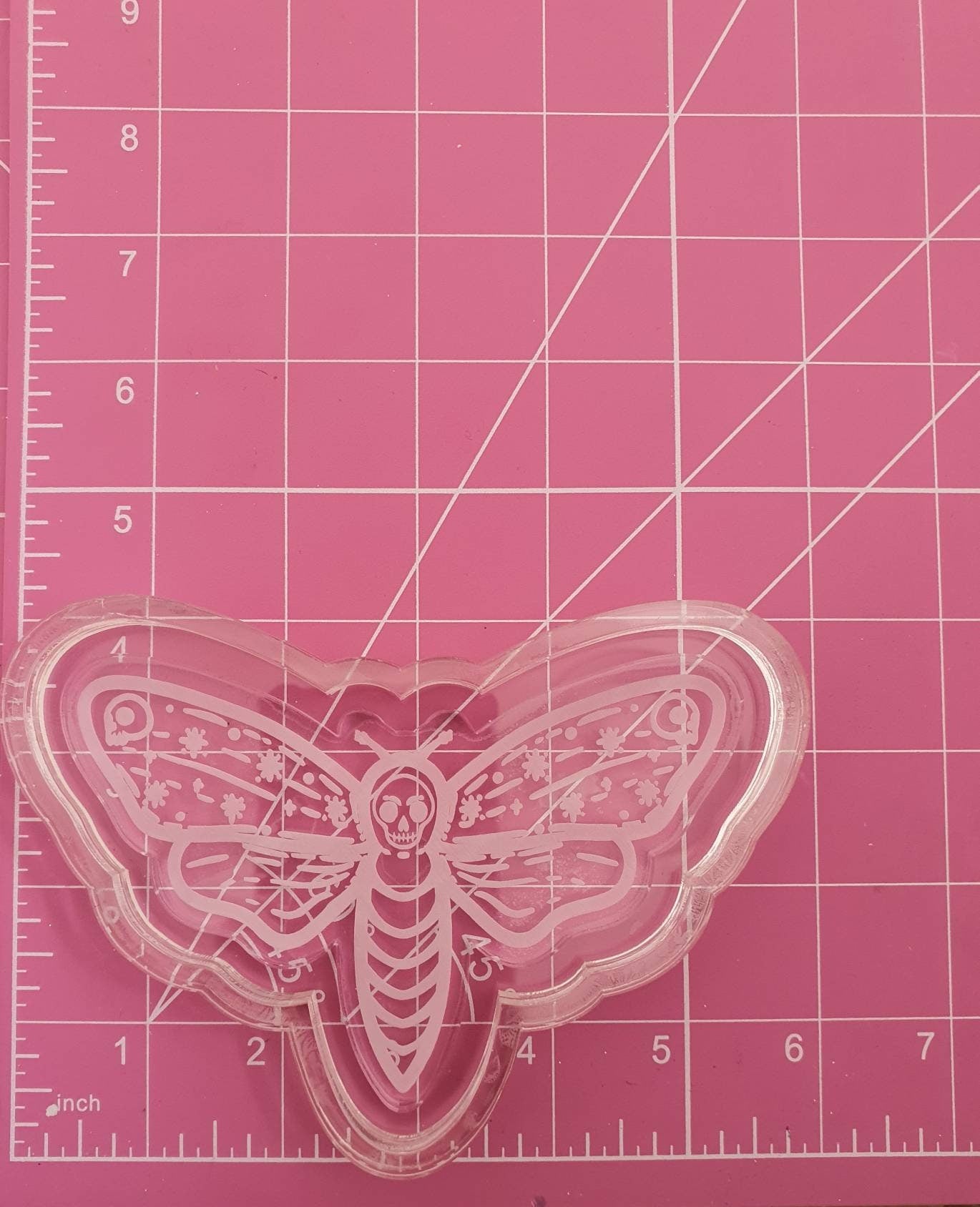 5 inch Cute Skull Moth Silicone Mould