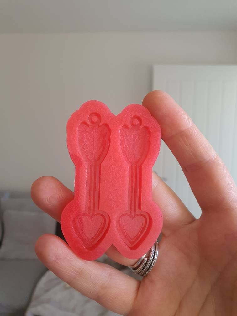 2.5 inch Heart Arrows Silicone Mould