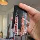 Colour Shift Orange Dripping Knife Resin Earrings