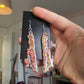 Colour Shift Orange Dripping Knife Resin Earrings