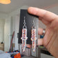Colour Shift Orange Dagger Resin Earrings