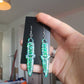 Colour Shift Green Dagger Resin Earrings
