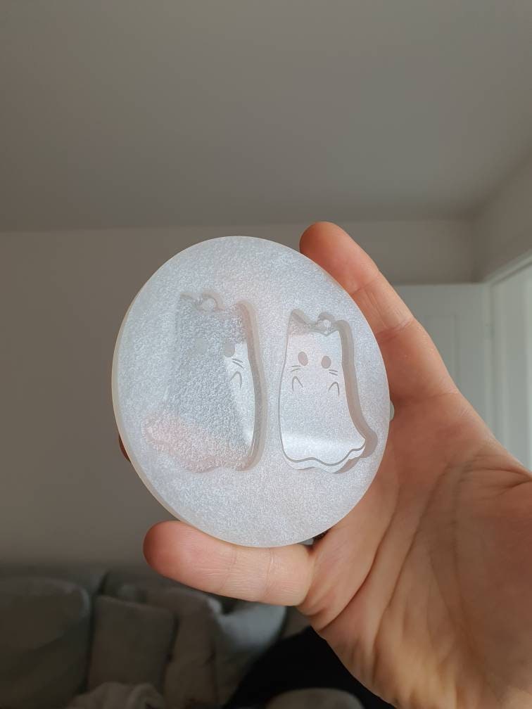 2 inch Ghost Kitties Silicone Mould