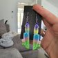 Rainbow Dripping Knife Resin Earrings