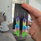 Rainbow Dripping Knife Resin Earrings