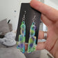 Rainbow Dripping Knife Resin Earrings