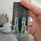 Rainbow Dripping Knife Resin Earrings