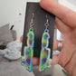 Rainbow Dripping Knife Resin Earrings