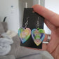 Rainbow Ouija Planchette Resin Earrings