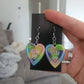 Rainbow Ouija Planchette Resin Earrings