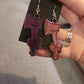 Colour Shift Bow Axe Resin Earrings
