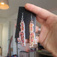 Colour Shift Orange Dripping Knife Resin Earrings
