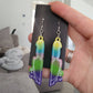 Rainbow Dripping Knife Resin Earrings