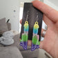 Rainbow Dripping Knife Resin Earrings