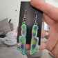 Rainbow Dripping Knife Resin Earrings