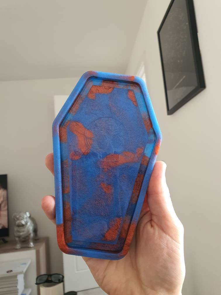 6 inch Skull Coffin Tray Silicone Mould
