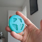 0.75 & 1 inch Mystical Moths Silicone Mould