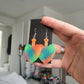 UV Active Glow Heart Paddle Resin Earrings
