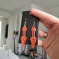 UV Active Glow Pink Kunai Resin Earrings