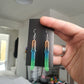 UV Active Glow Multicolour Katana Resin Earrings