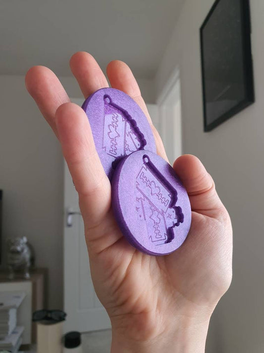 2 inch Heart & Glitter Razor Blades Silicone Mould