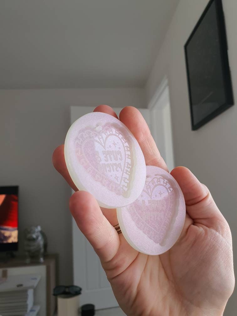 2 inch Cute & Psycho Heart Silicone Moulds