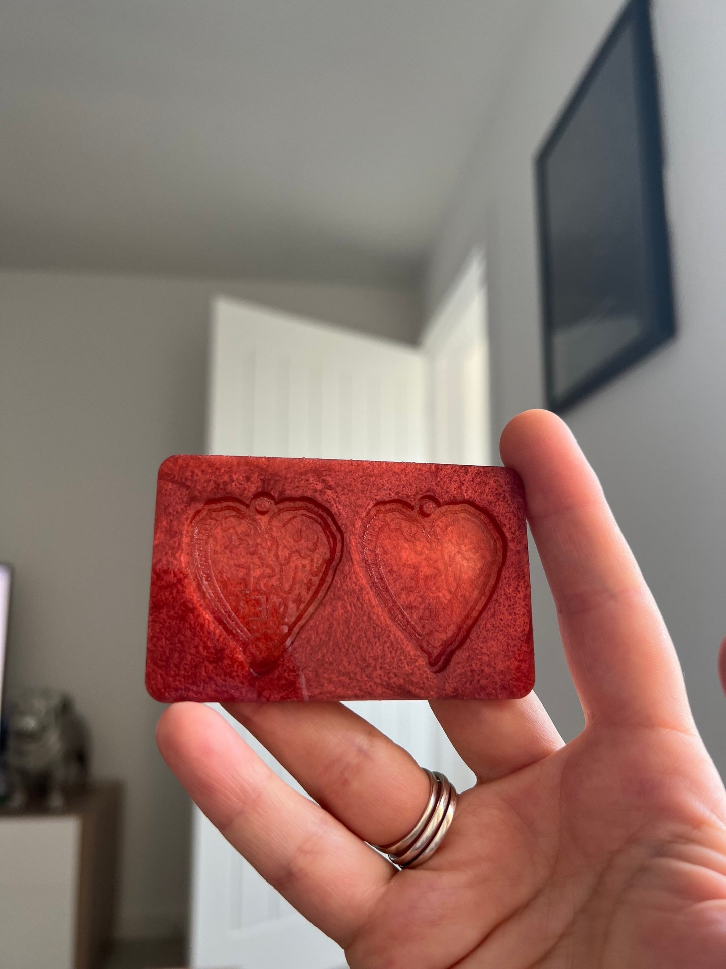 1.5 inch Rude Use Me Hearts Silicone Mould