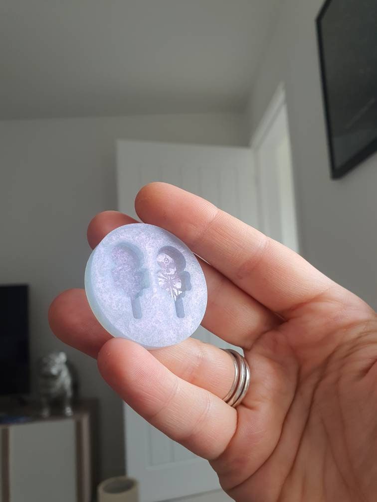 1 inch Skull Lollipops Silicone Mould