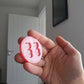 1 inch F Off Hearts Silicone Mould