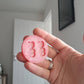 1 inch F Off Hearts Silicone Mould