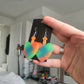 UV Active Glow Heart Paddle Resin Earrings