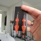 UV Active Glow Pink Kunai Resin Earrings