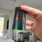 UV Active Glow Multicolour Katana Resin Earrings