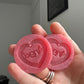 1.5 inch Angel Heart Silicone Moulds