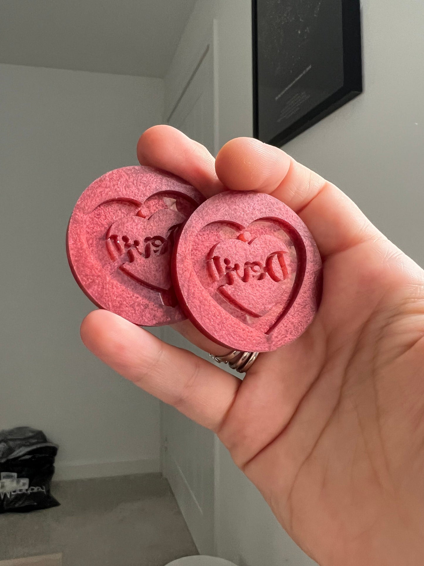 1.5 inch Devil Heart Silicone Moulds