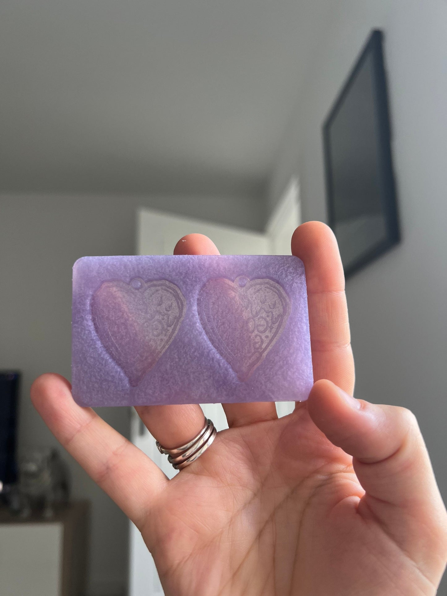 1.5 inch Rude Good Girl Hearts Silicone Mould