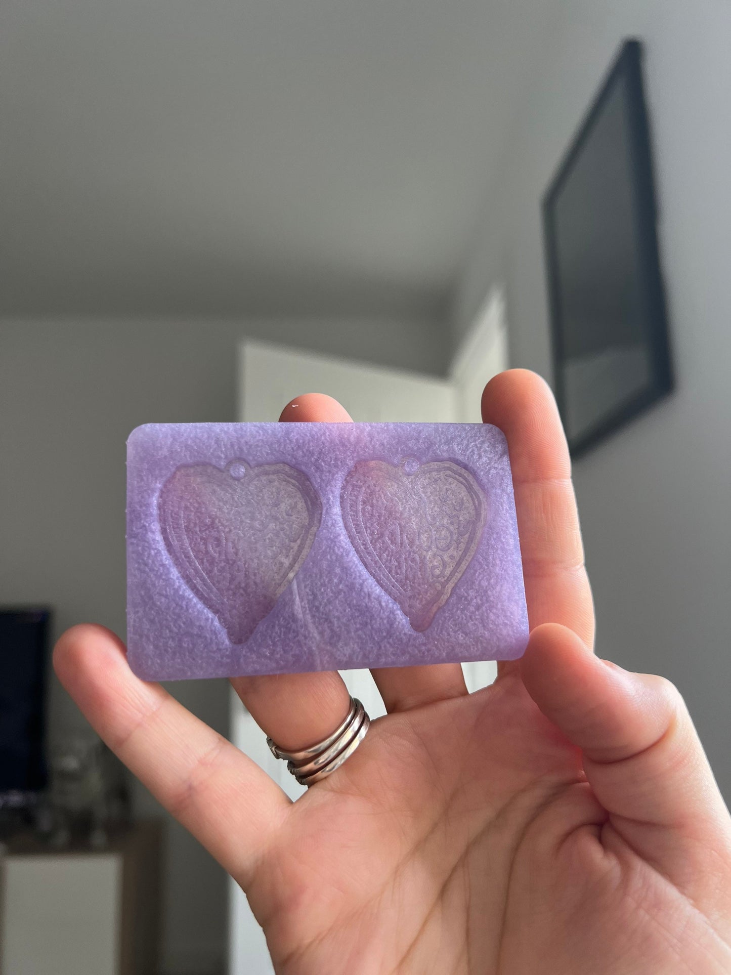 1.5 inch Rude Good Girl Hearts Silicone Mould