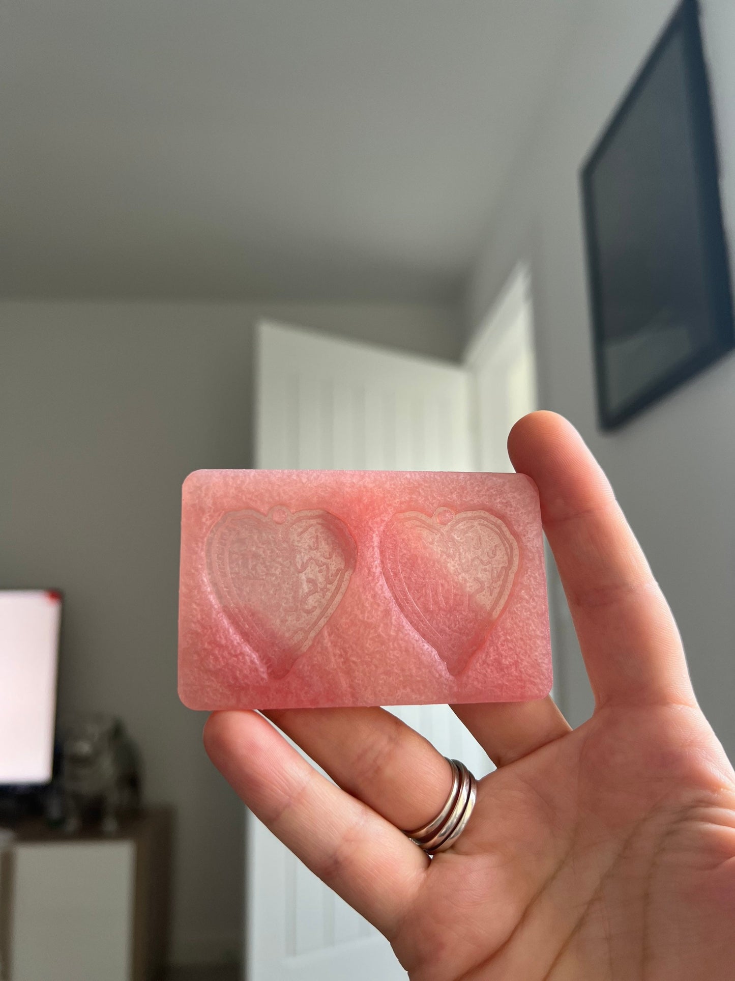 1.5 inch Rude Sl*t Hearts Silicone Mould