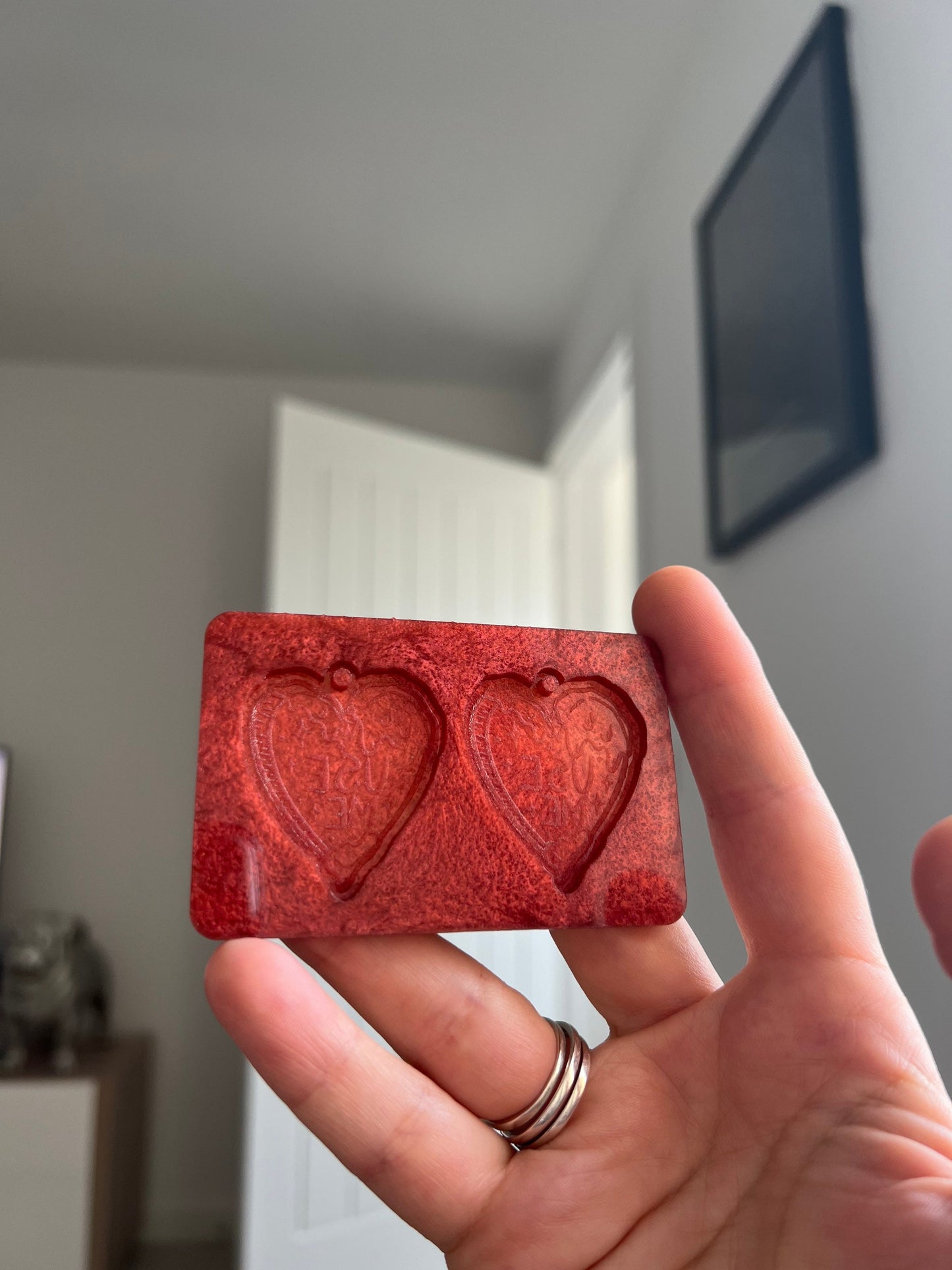 1.5 inch Rude Use Me Hearts Silicone Mould