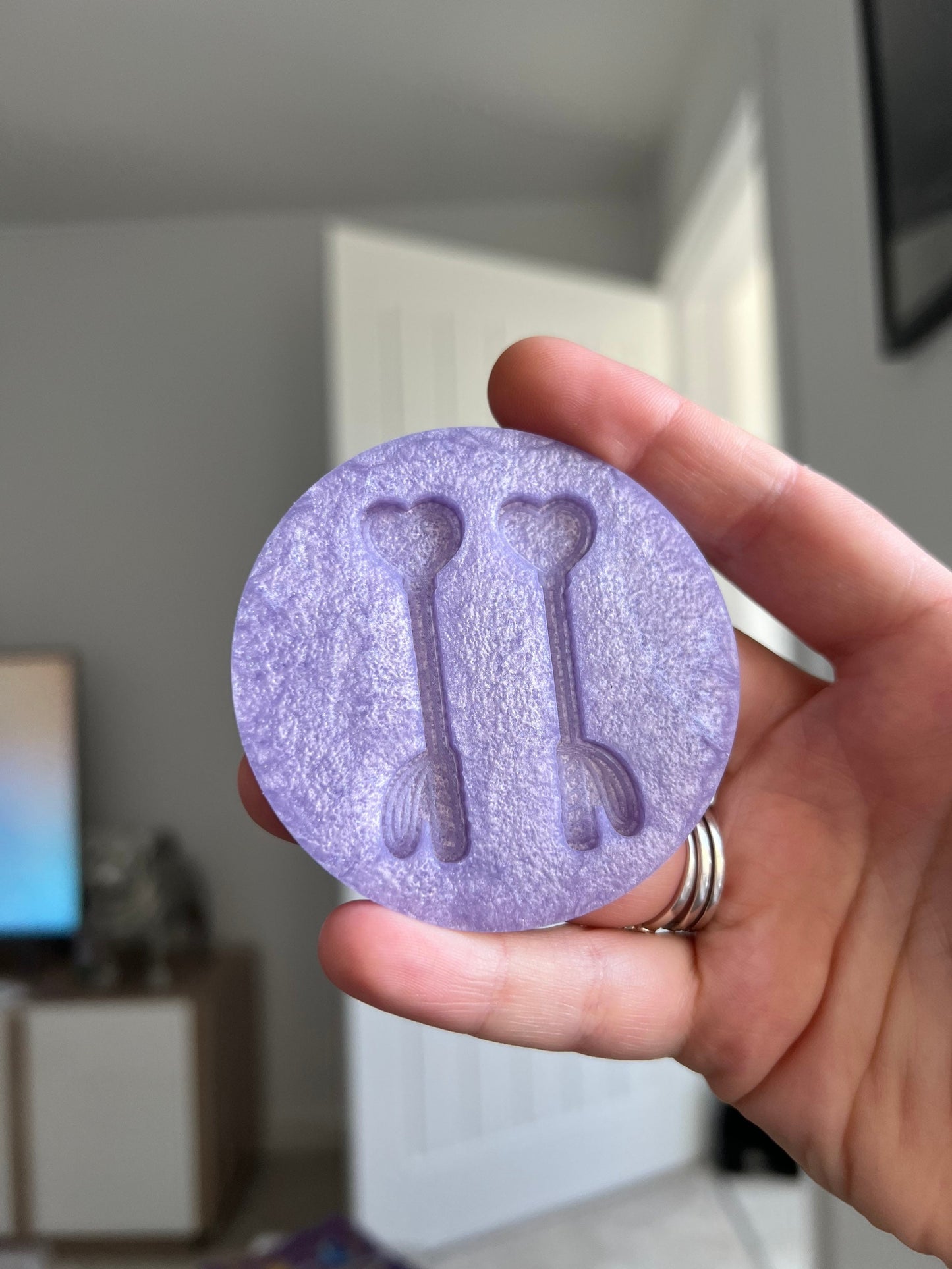 2 inch Heart Whips Silicone Mould