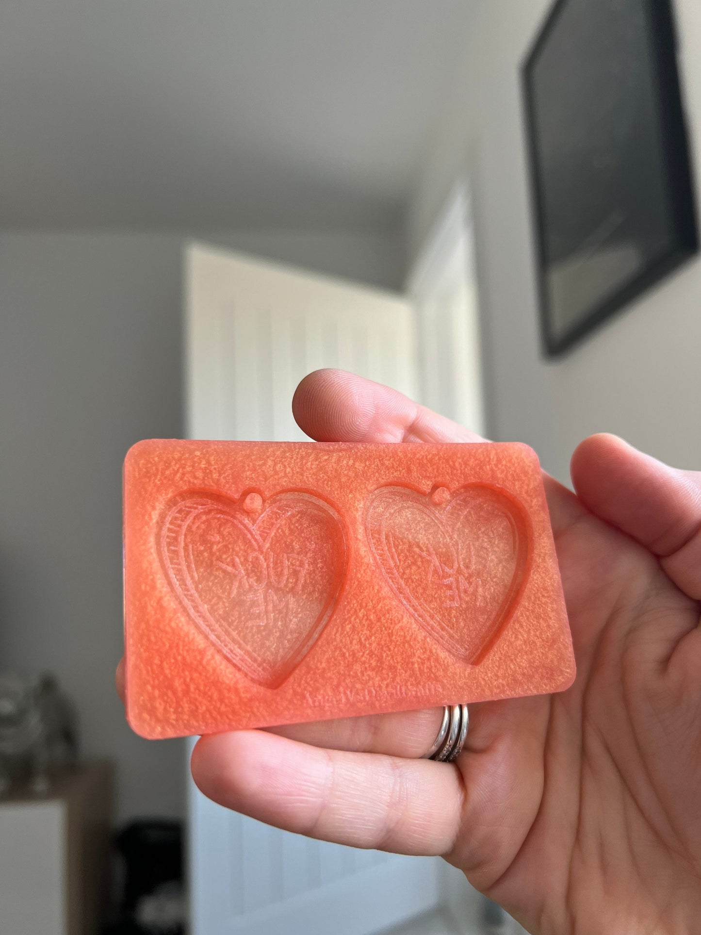 1.5 inch Rude F* Me Hearts Silicone Mould