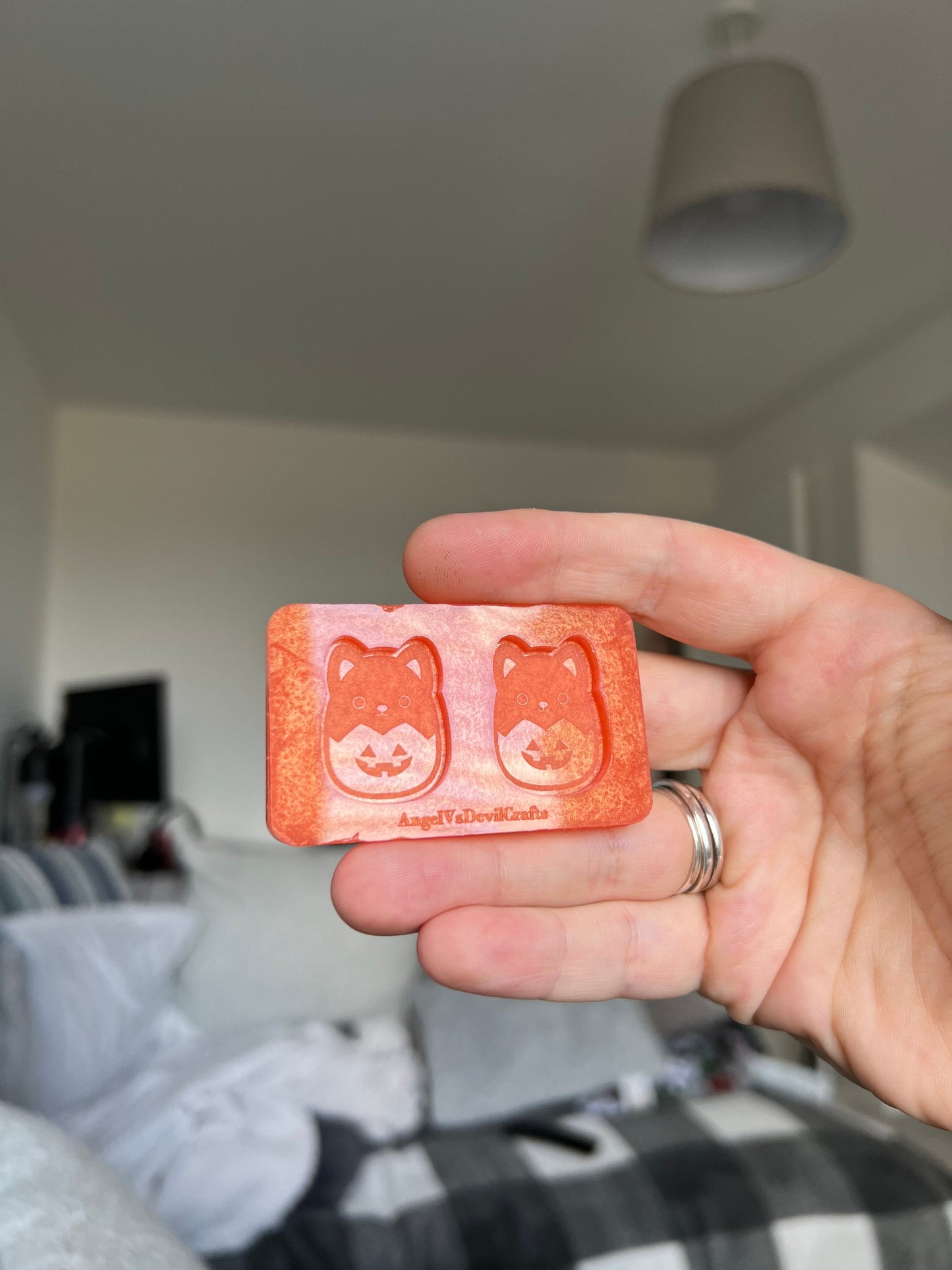 1 inch Kitty Pumpkin Squishies Silicone Mould