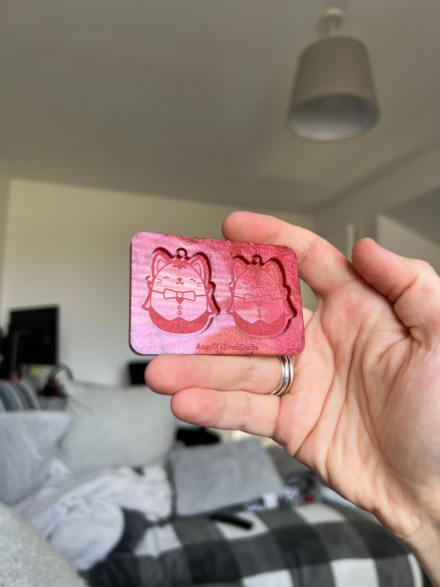 1.5 inch Kitty Vampire Squishies Silicone Mould