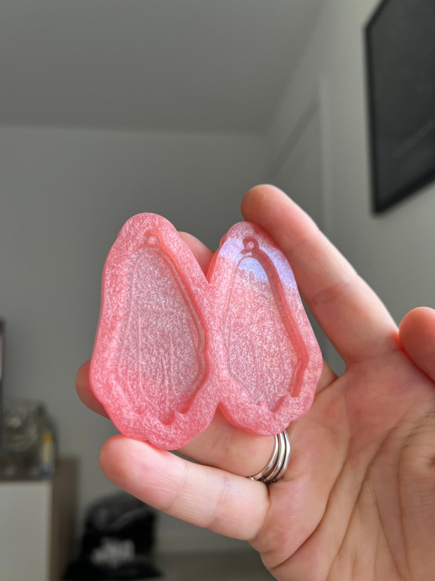 2 inch Heart Ghosts Silicone Mould