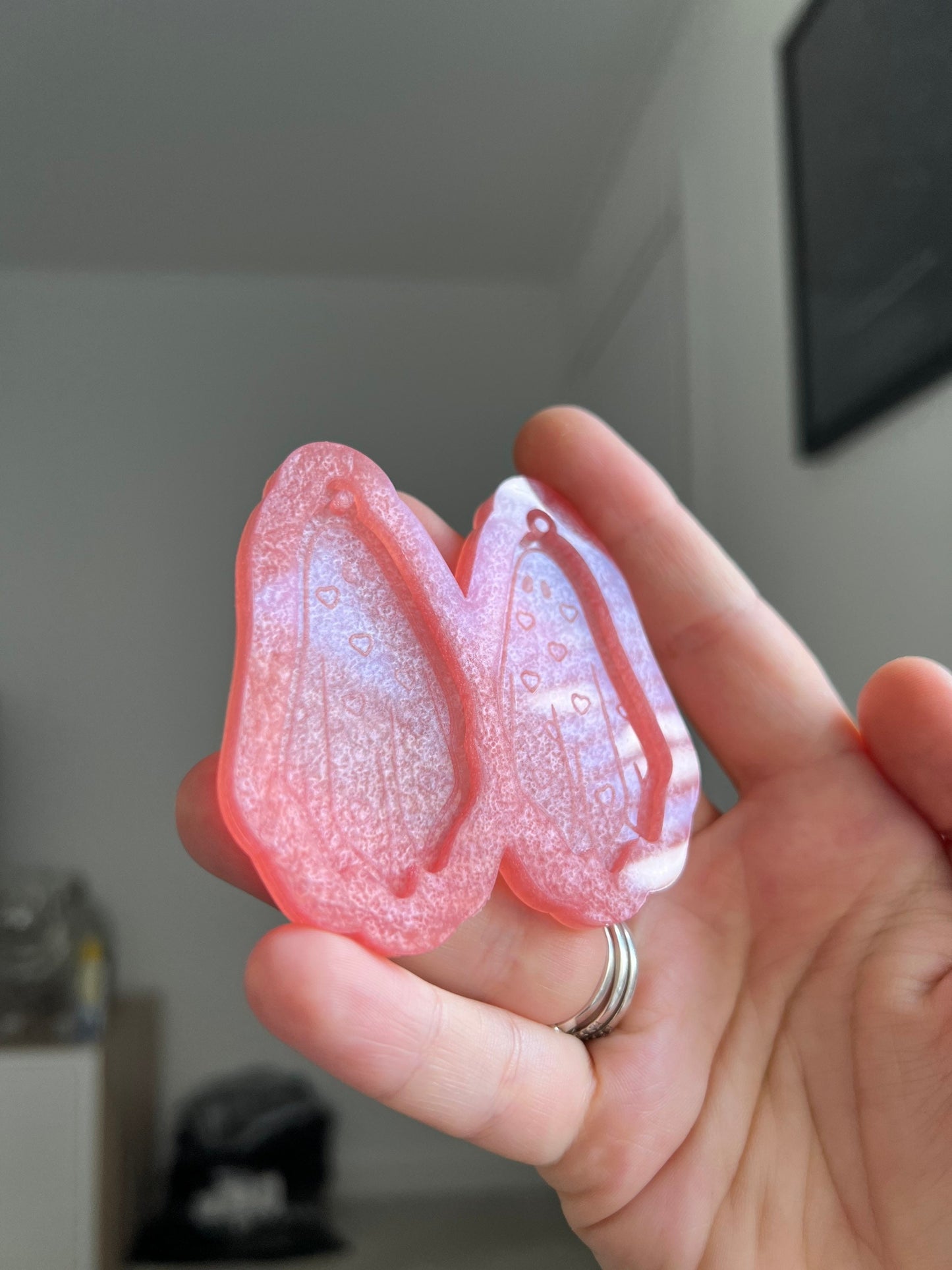 2 inch Heart Ghosts Silicone Mould