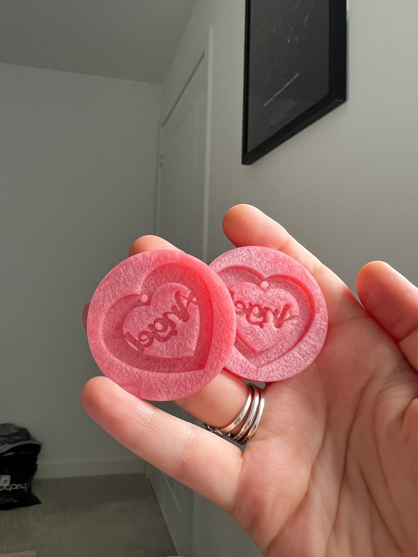 1.5 inch Angel Heart Silicone Moulds