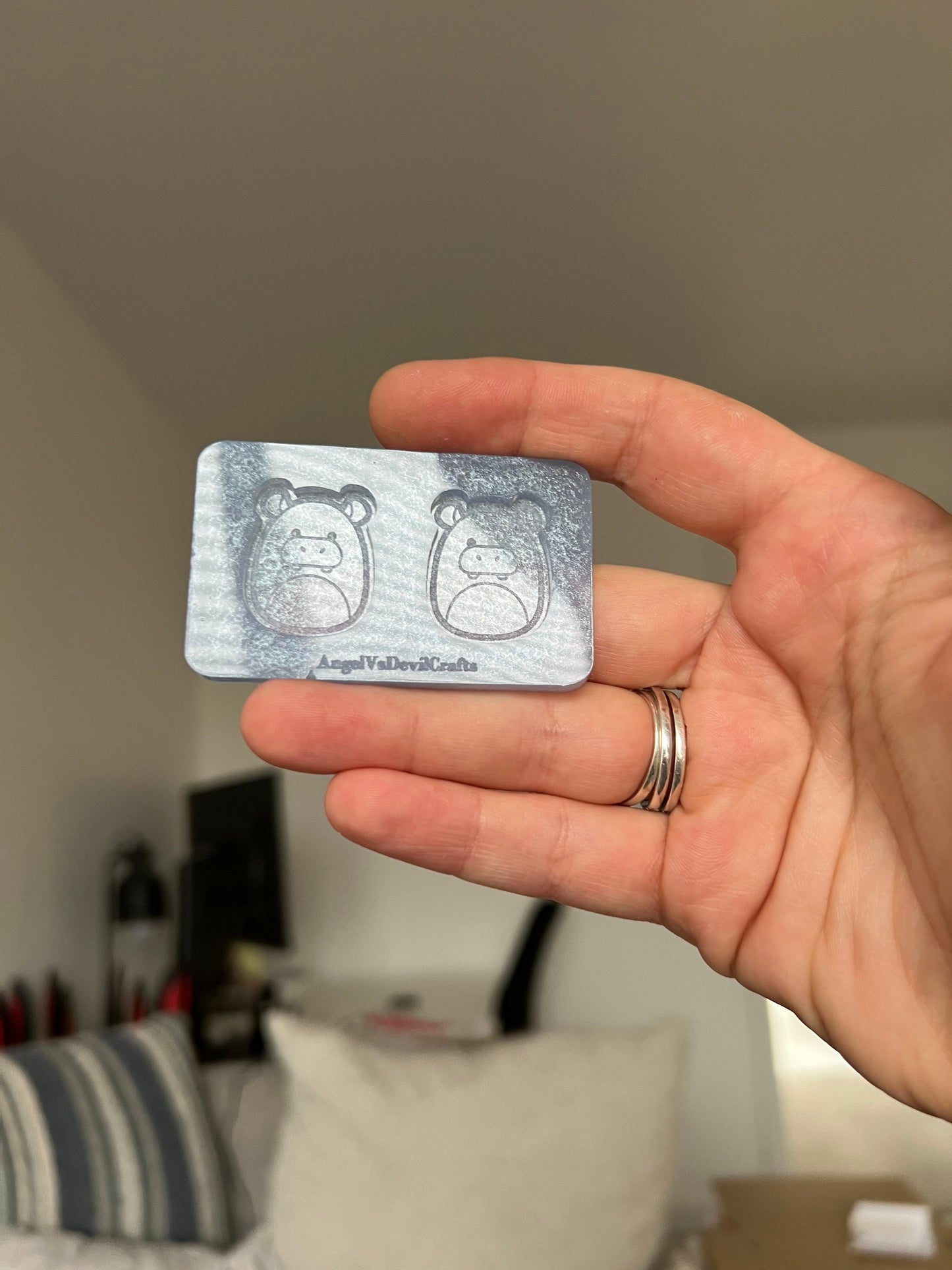 1 inch Hippo Squishies Silicone Mould