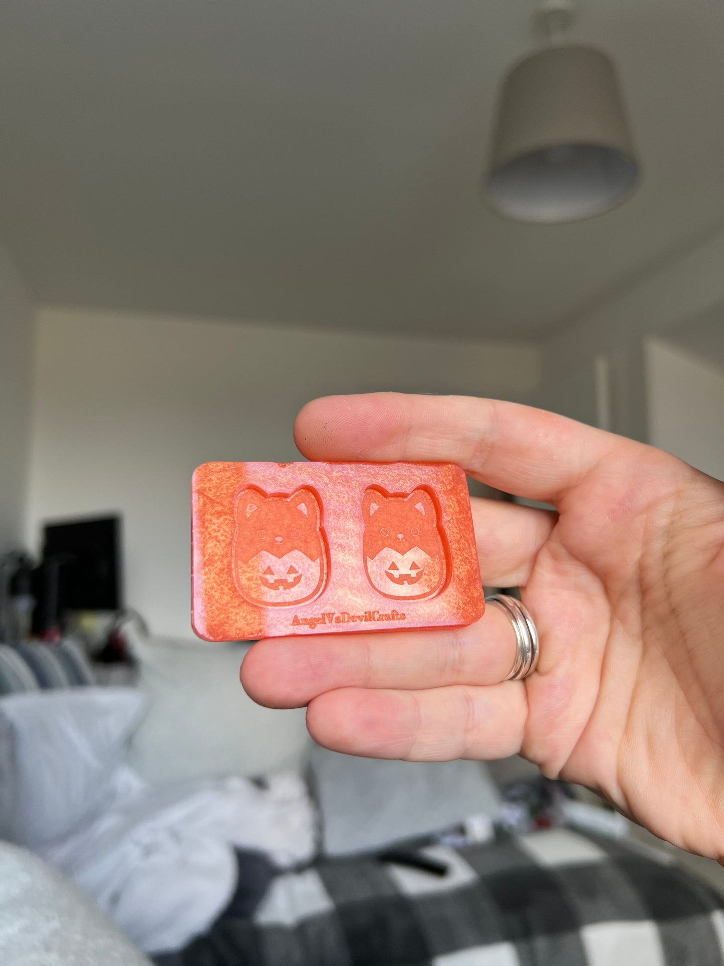 1 inch Kitty Pumpkin Squishies Silicone Mould