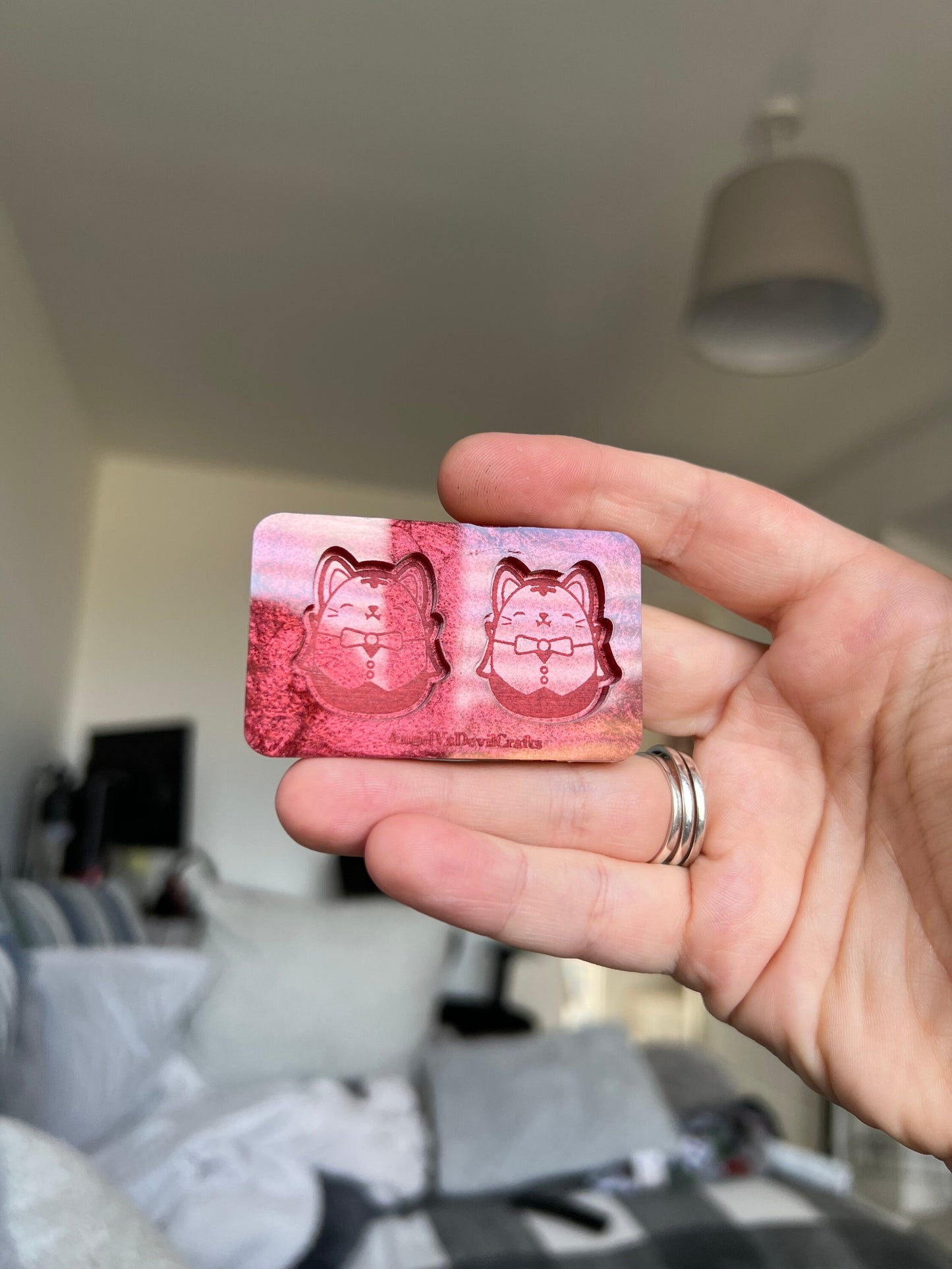 1 inch Kitty Vampire Squishies Silicone Mould