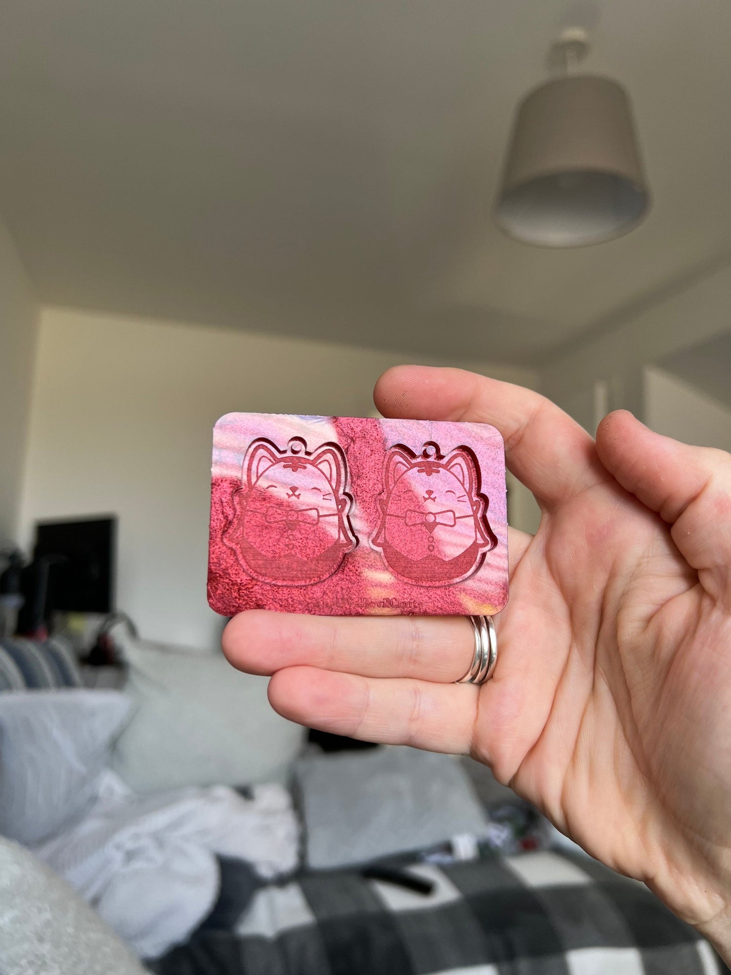 1.5 inch Kitty Vampire Squishies Silicone Mould